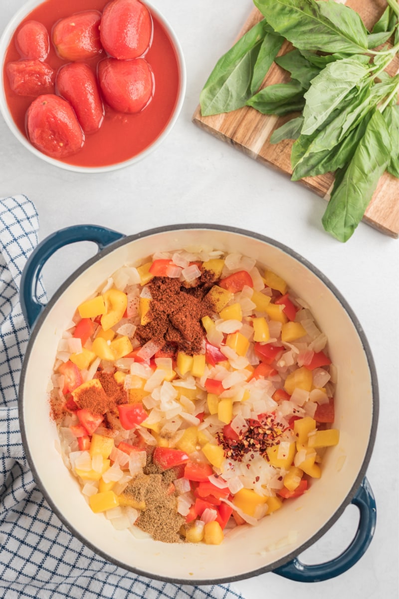 chili cooking in a pot