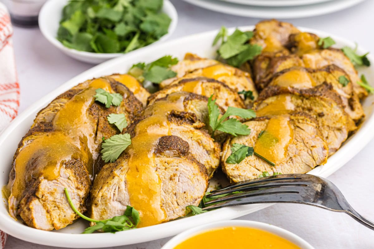 Pork Tenderloin with Apricot Ginger Sauce