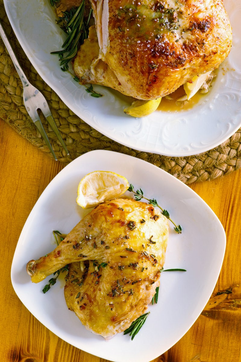 Roasted Chicken with Lemon Curd recipe from RecipeGirl.com #roasted #chicken #lemon #curd #lemoncurd #roastedchicken #recipe #RecipeGirl Roasted Chicken with Lemon Curd