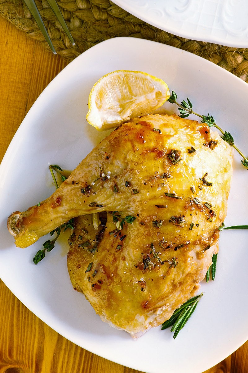 Roasted Chicken with Lemon Curd recipe from RecipeGirl.com #roasted #chicken #lemon #curd #lemoncurd #roastedchicken #recipe #RecipeGirl Roasted Chicken with Lemon Curd