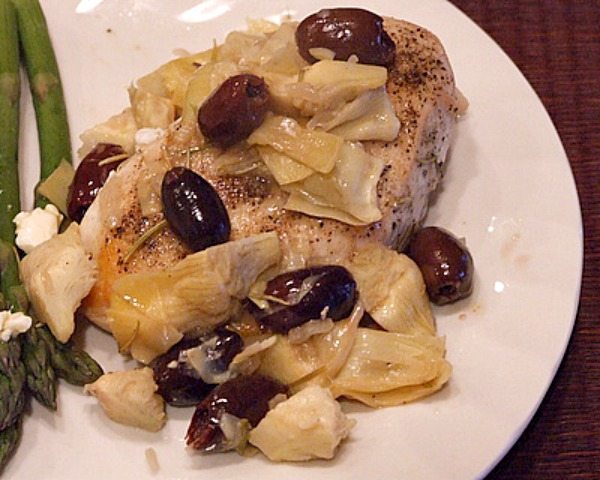 Sauteed Chicken Breasts with Artichokes and Olives