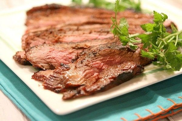 Teriyaki Flank Steak Recipe from RecipeGirl.com