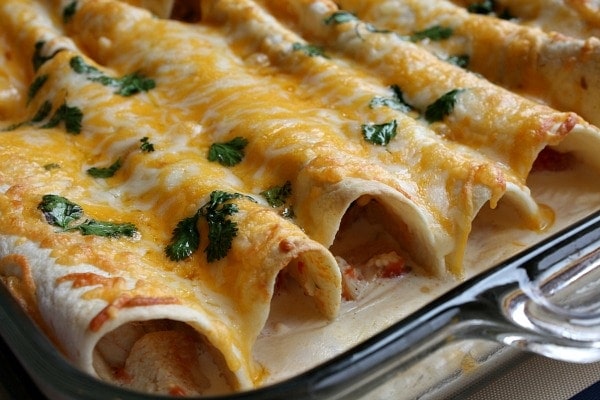 Three Cheese Chicken Enchiladas