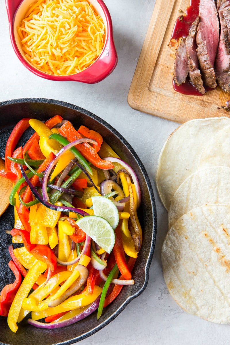 fixings for flank steak tacos