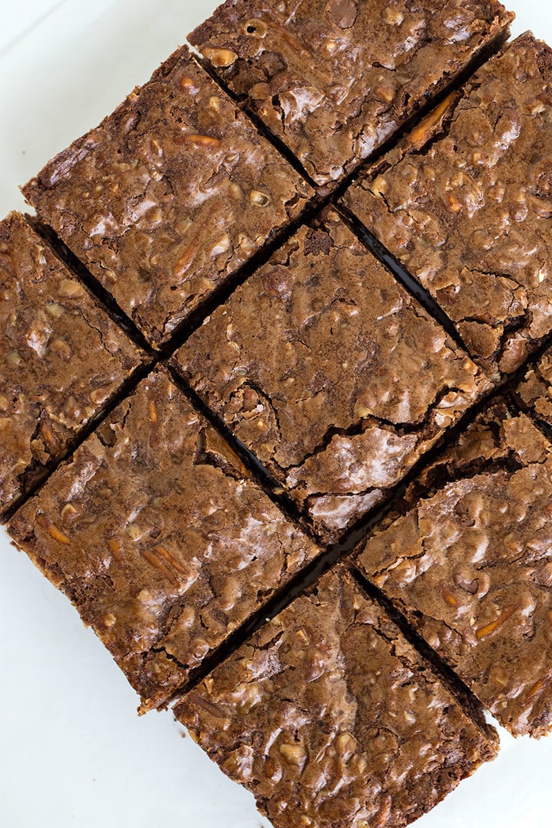 Pretzel Toffee Chip Brownies