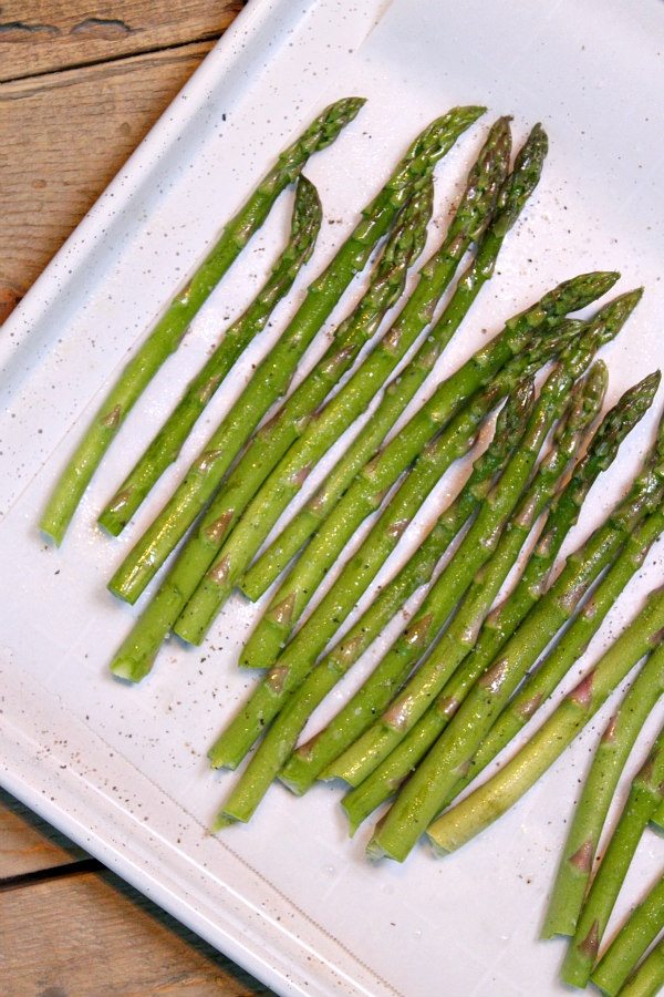 Roasted Asparagus with Balsamic Brown Butter recipe from RecipeGirl.com