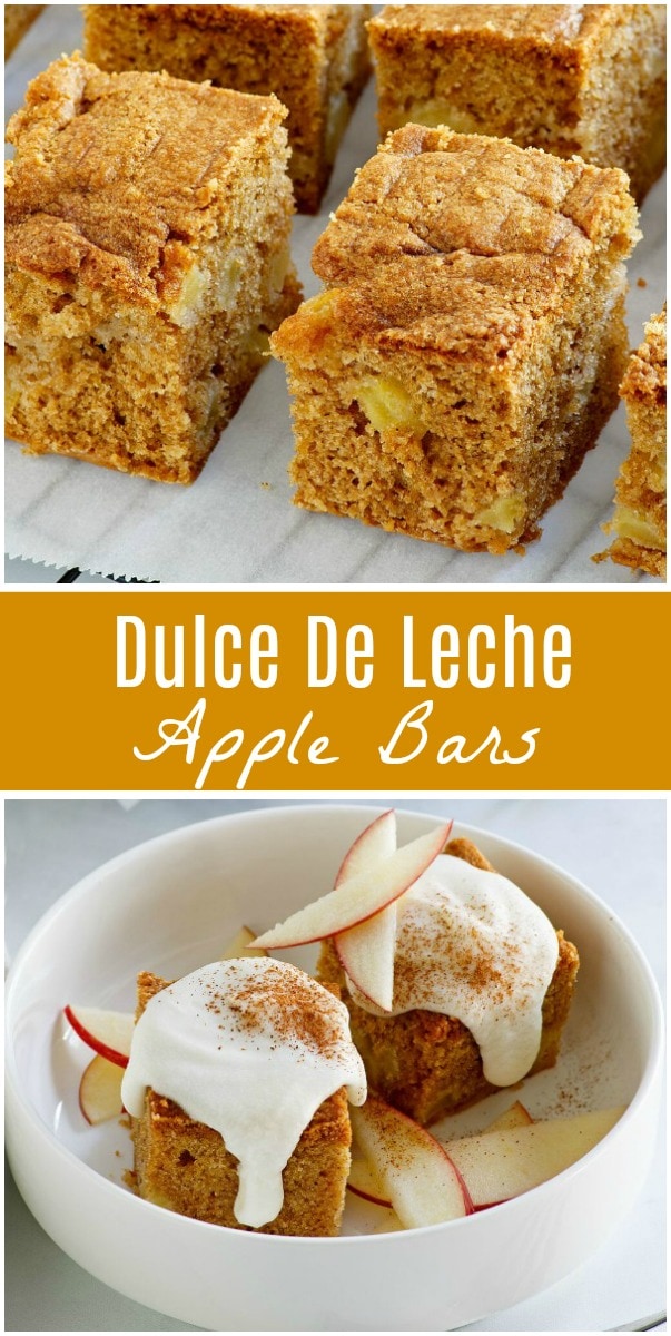 dulce de leche apple bars