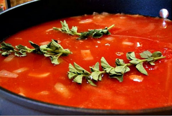 Tomato soup for Eyeball Soup!