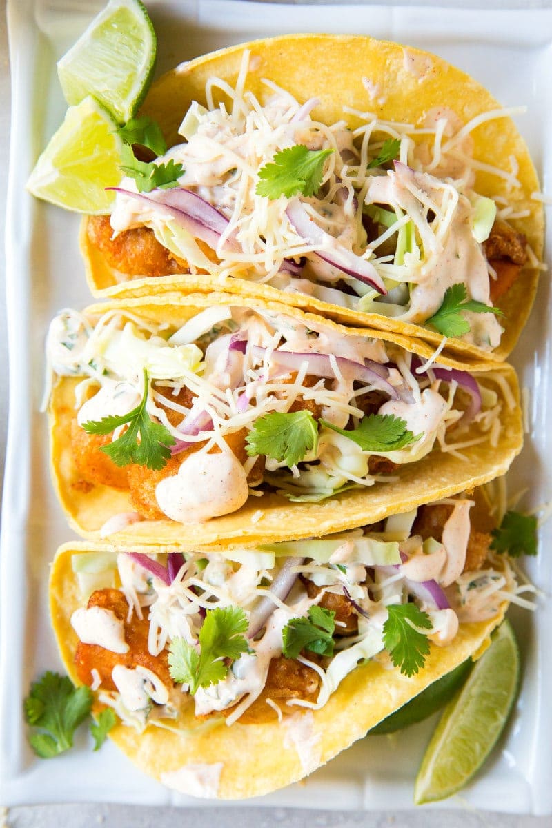 Beer Battered Fish Tacos - Recipe Girl