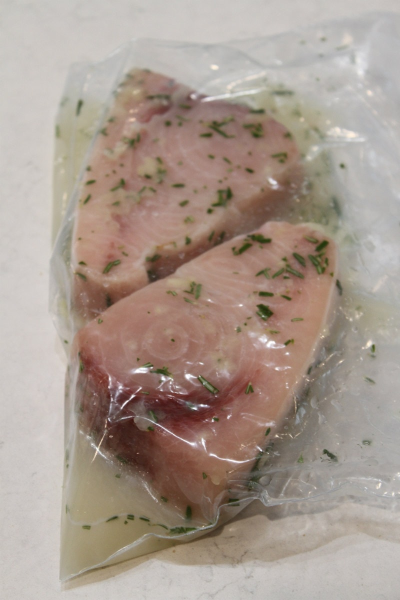 marinating swordfish