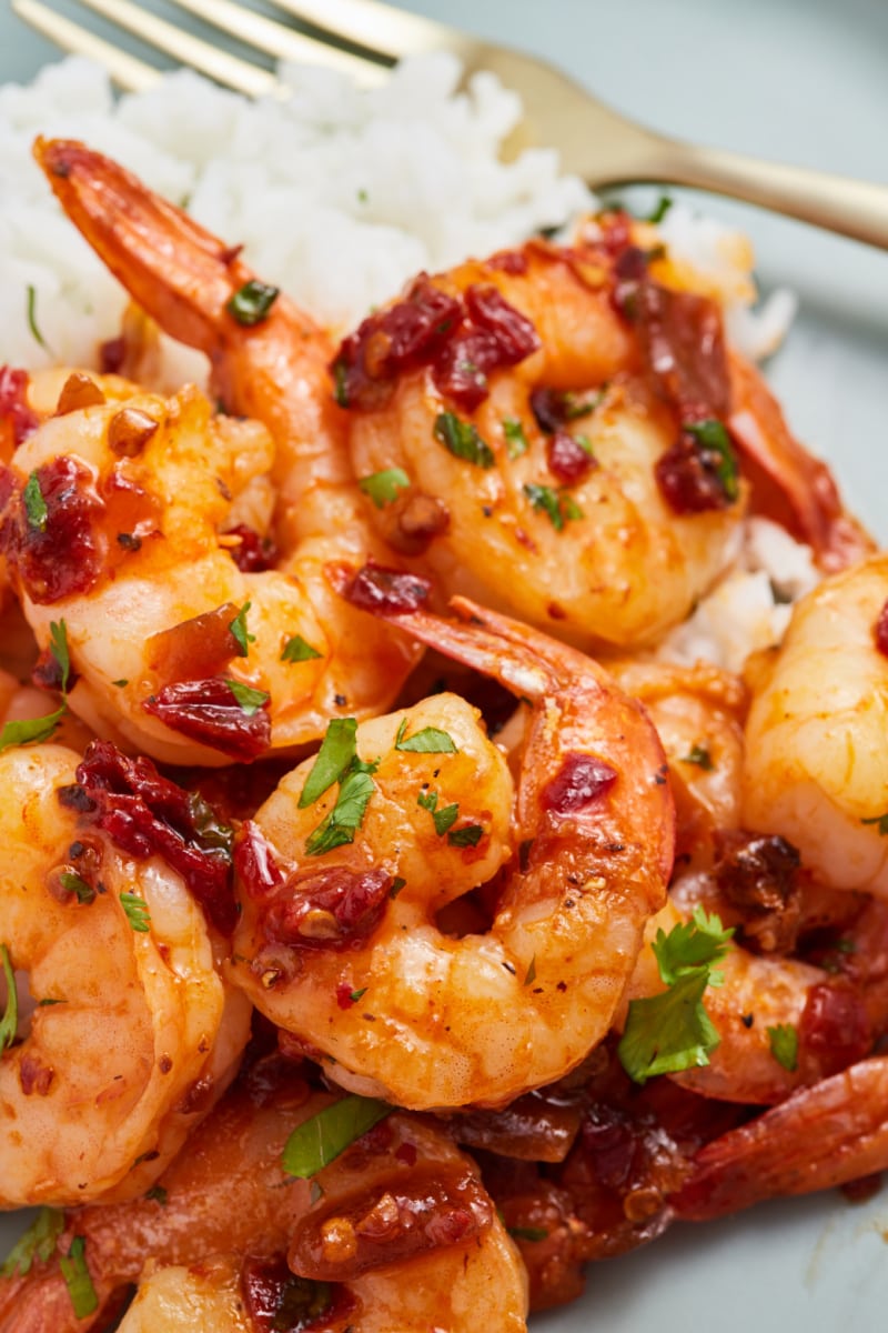 pan seared shrimp with chipotle lime glaze