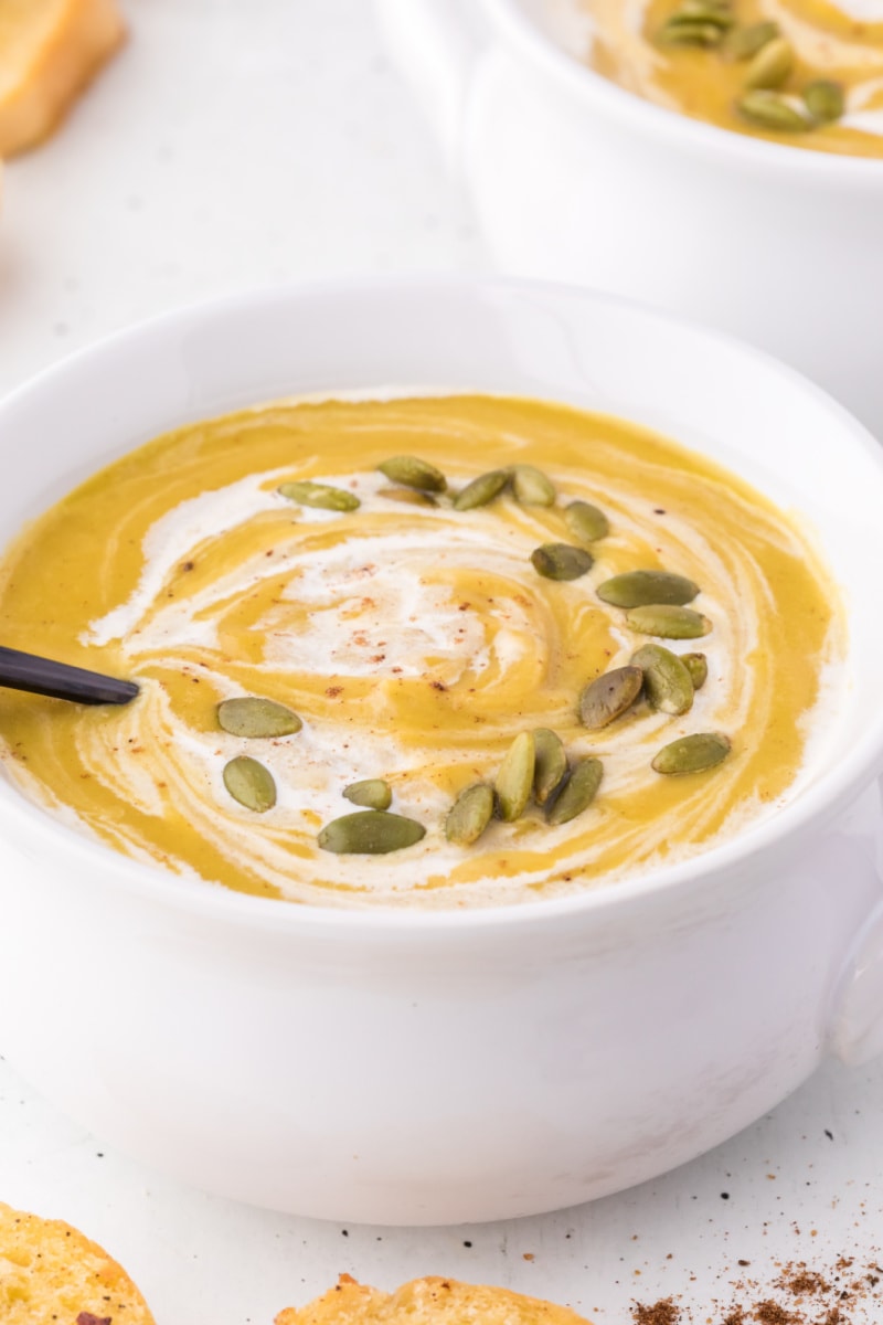 bowl of butternut squash soup