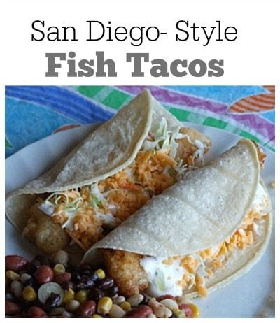 two San Diego Style Fish Tacos