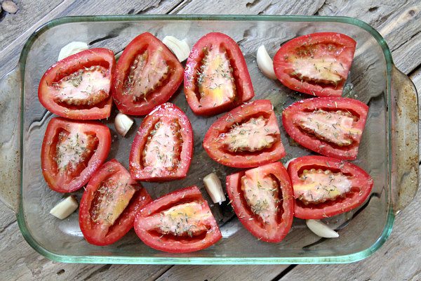 Slow Roasted Plum Tomatoes recipe - from RecipeGirl.com