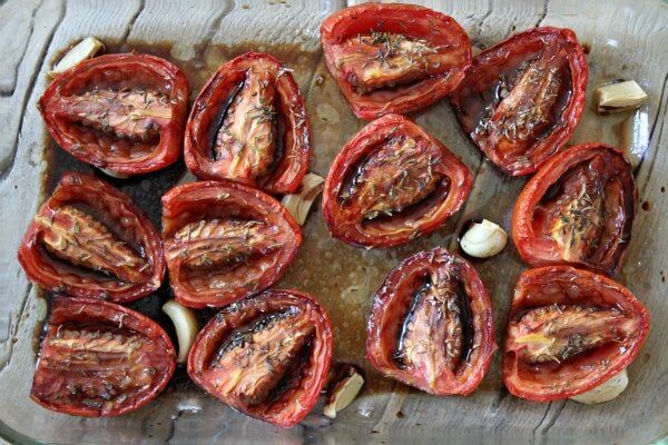 Slow Roasted Plum Tomatoes recipe - from RecipeGirl.com