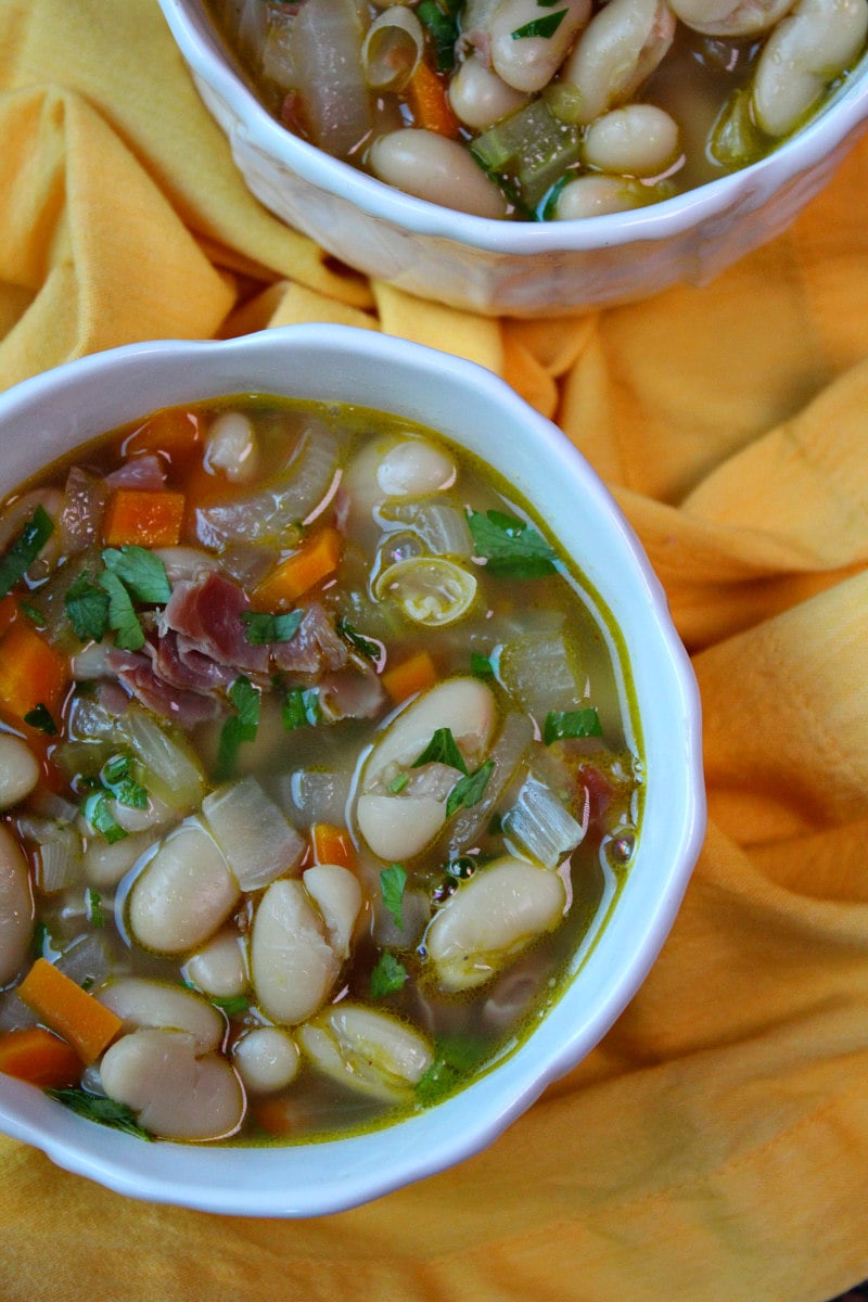 Tuscan White Bean Soup with Prosciutto