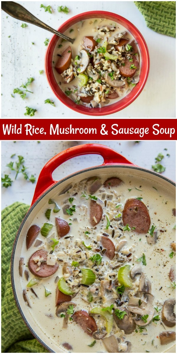 Wild Rice, Mushroom and Sausage Soup RecipeGirl