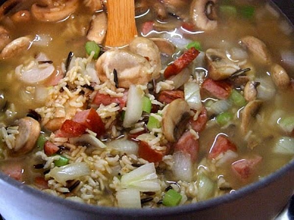 Wild Rice Mushroom and Sausage Soup