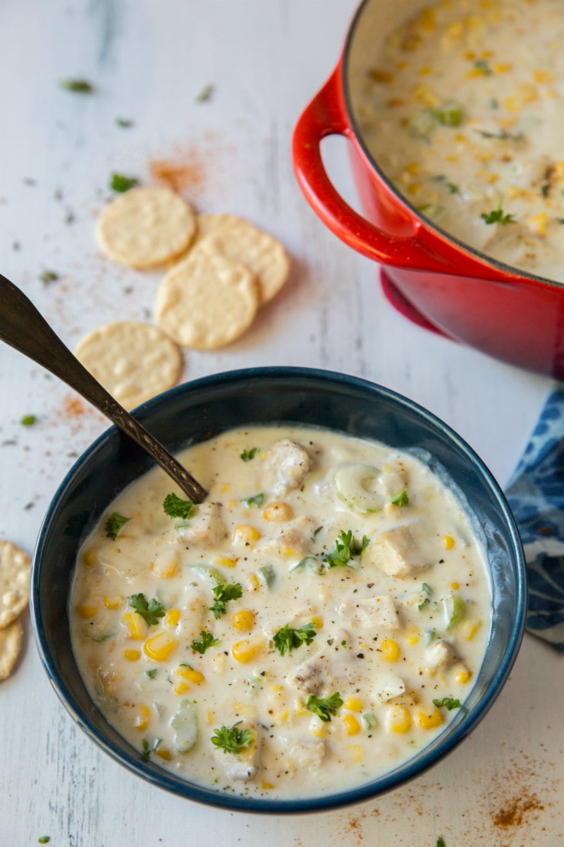 Bowl of Chicken Corn Chowder