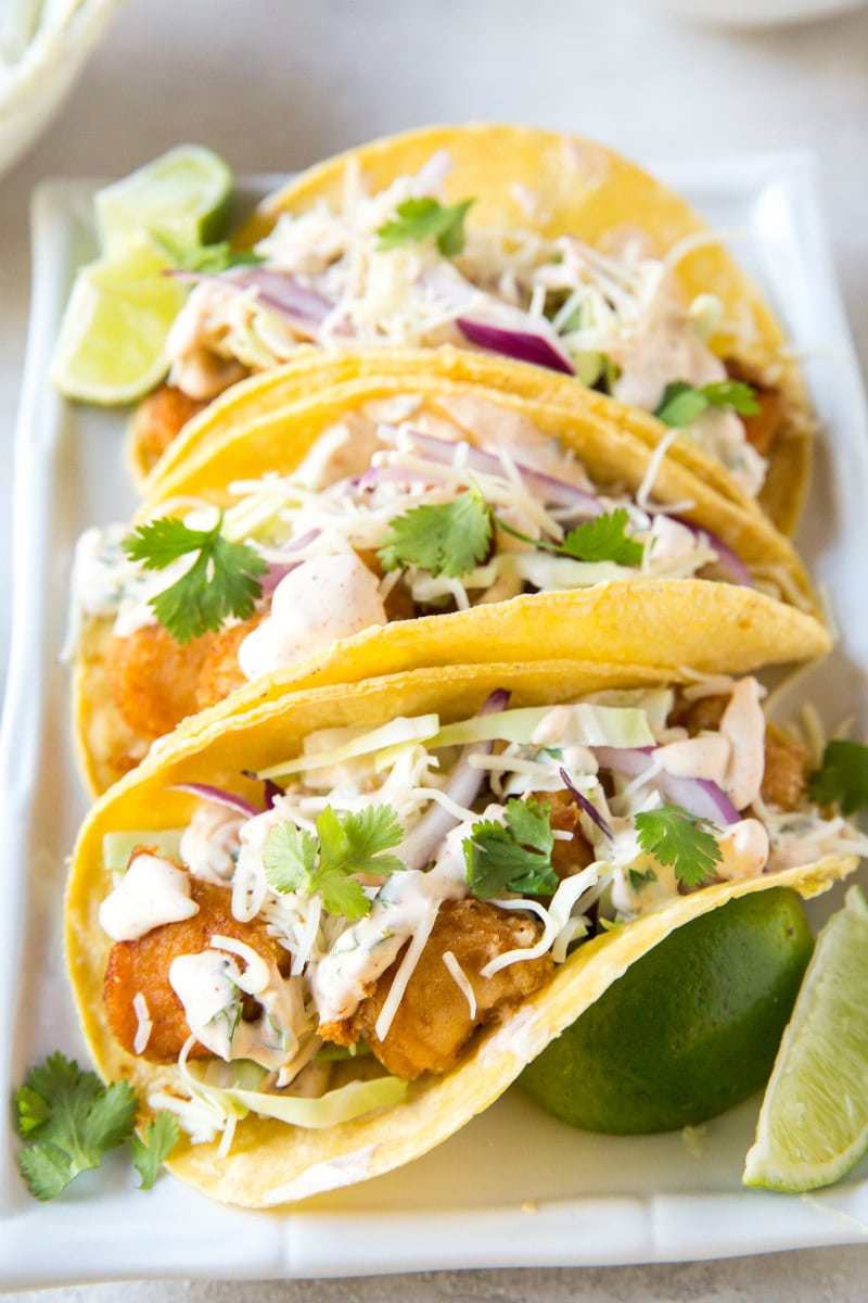 Beer Battered Fish Tacos