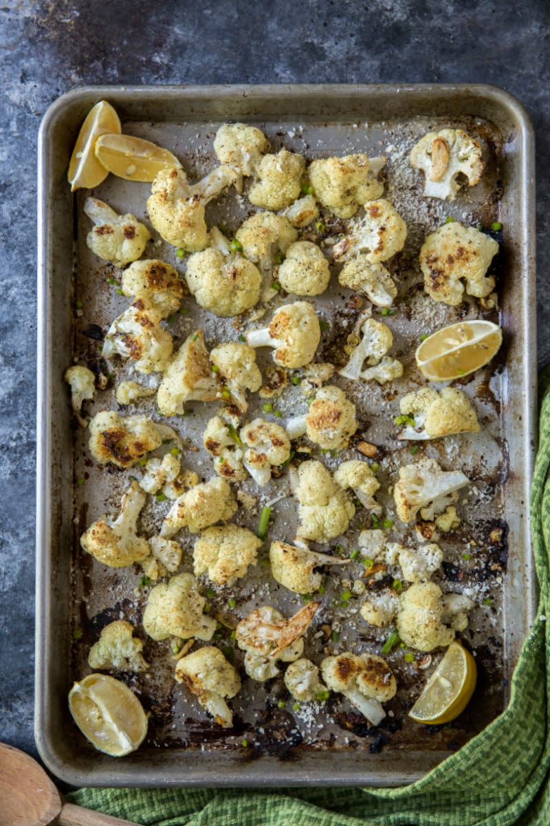 Oven roasted cauliflower