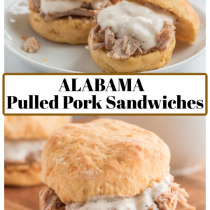 pinterest collage image for alabama pulled pork sandwiches