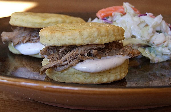 Alabama Pulled Pork Sandwiches with White Barbecue Sauce