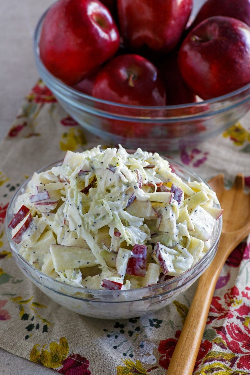 Bowl of Apple Cole Slaw