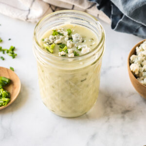 jar of blue cheese steak sauce