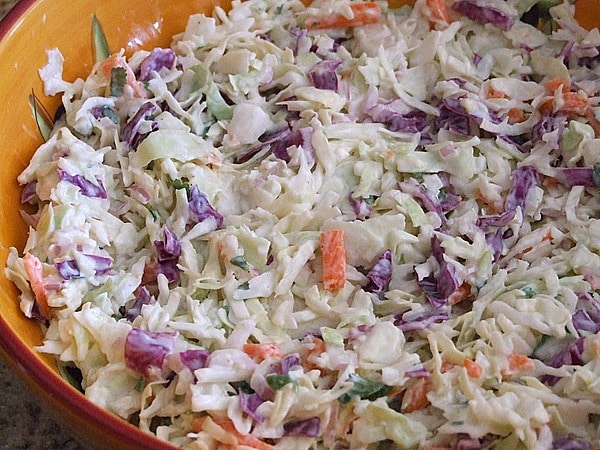 Creamy Buttermilk Coleslaw in a bowl