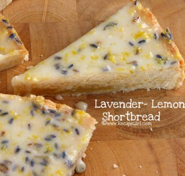 Lemon Shortbread with Lemony Lavender Icing