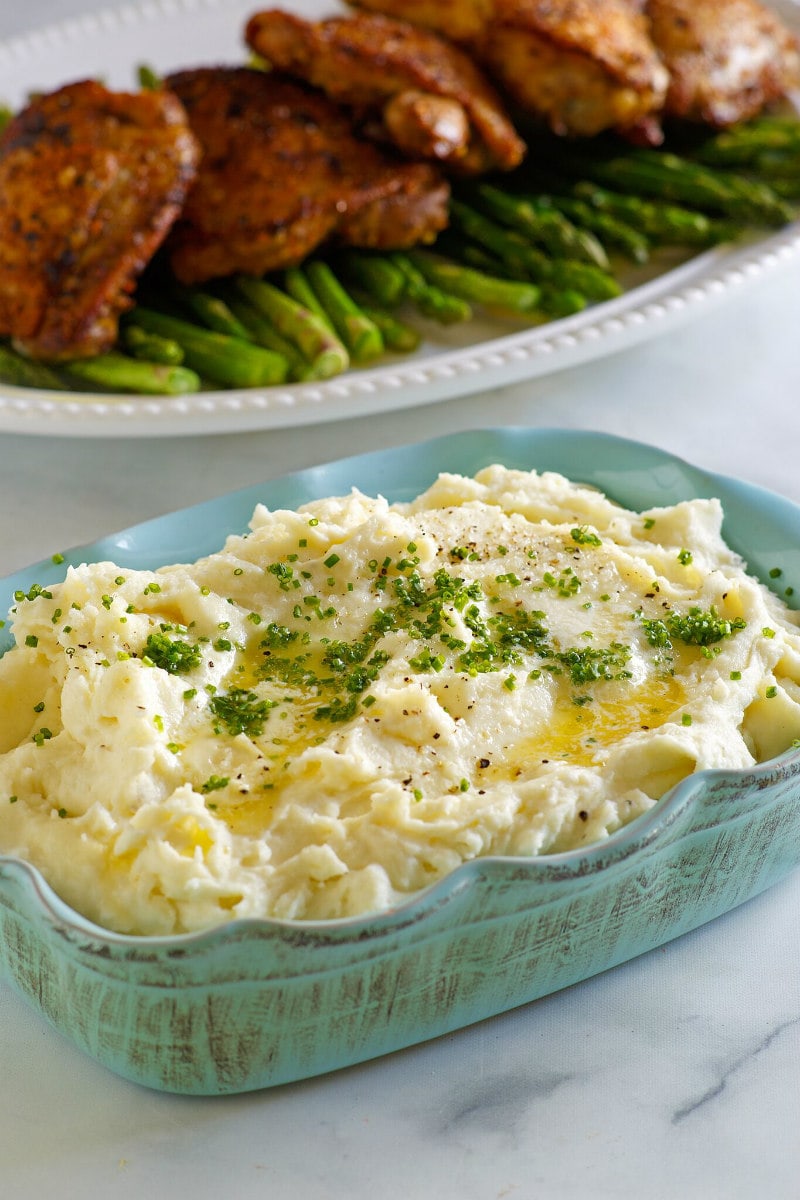 Make Ahead Mashed Potatoes with dinner