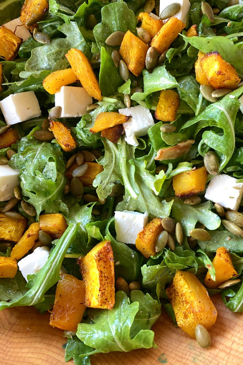 maple roasted pumpkin salad