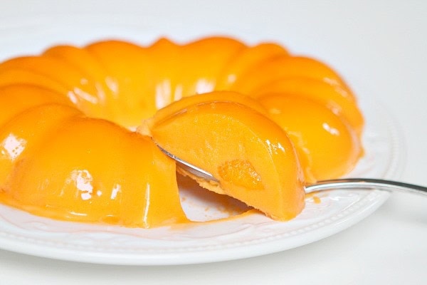 Serving Orange Sherbet Jello Salad