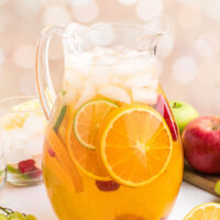 pitcher of white wine sangria