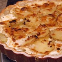 Potato Leek Gratin with Vermont Cheddar