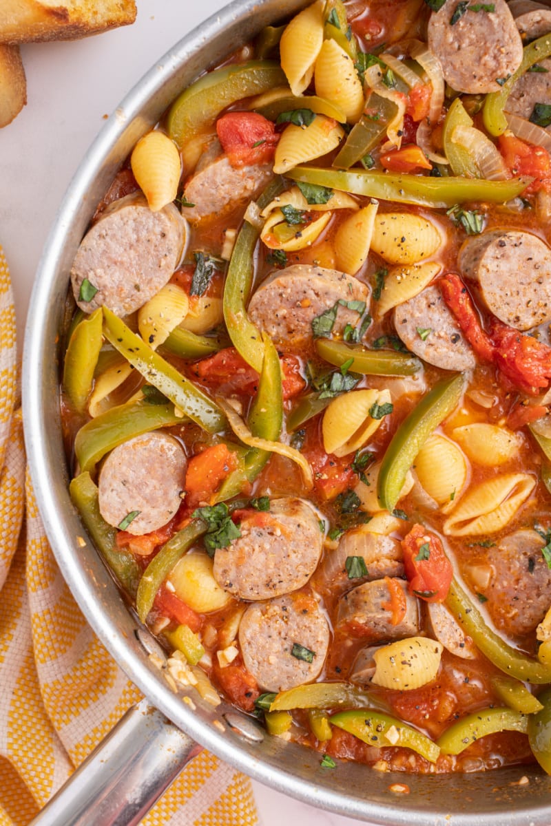 pot of sausage and pepper stew