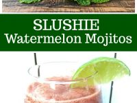 pinterest collage image for slushie watermelon mojitos