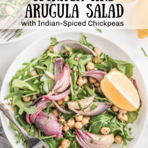 spinach and arugula salad pinterest image