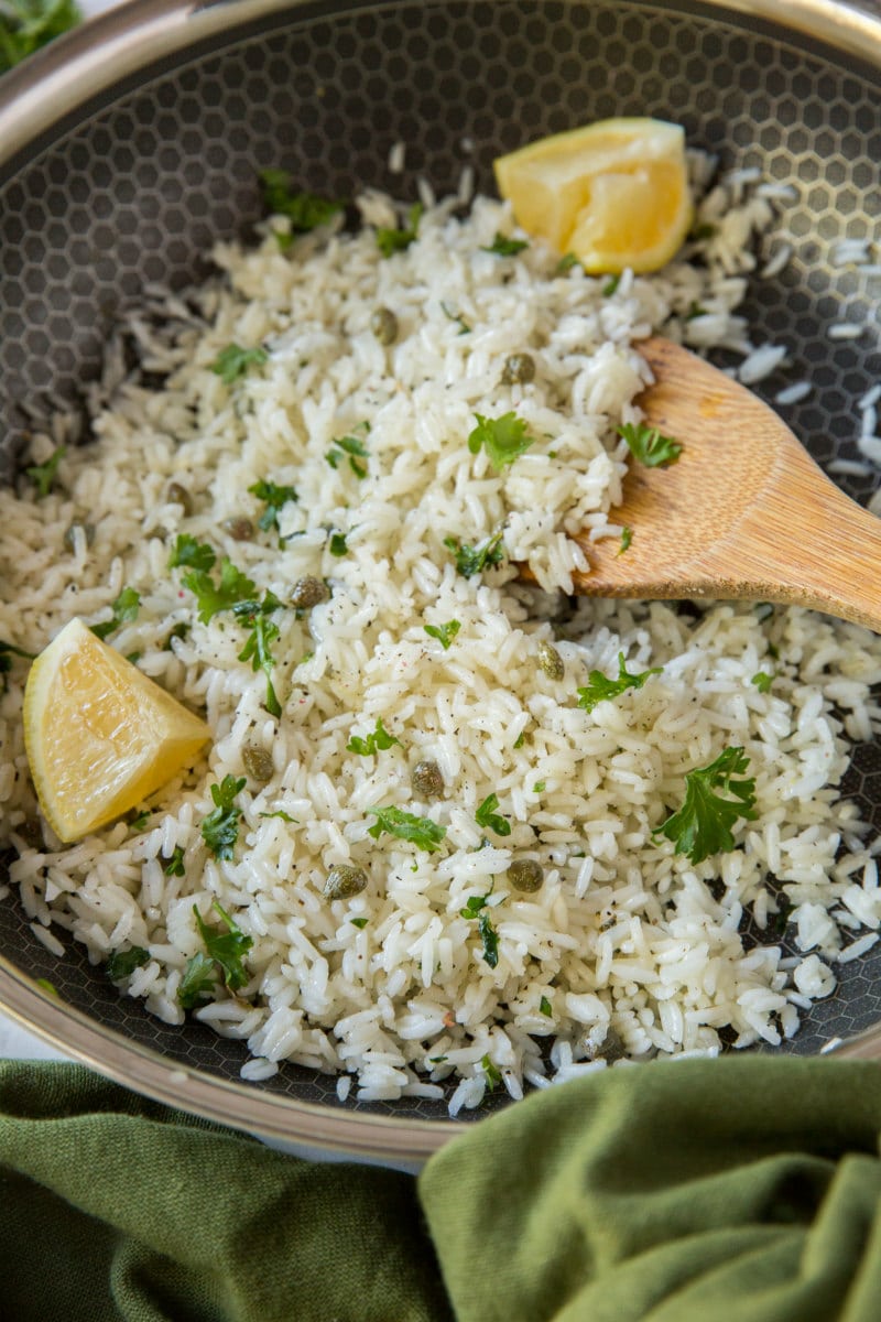 making lemon rice