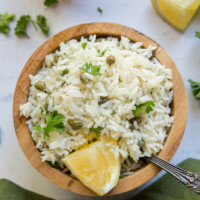 bowl of lemon rice