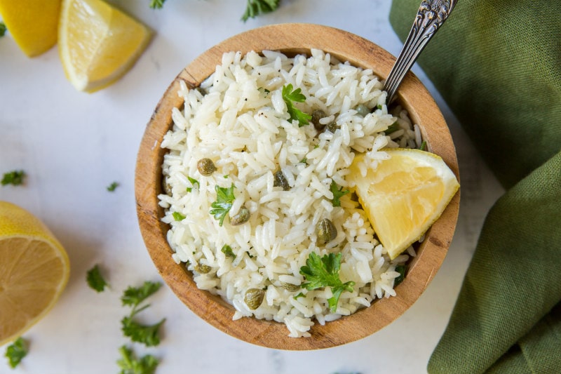 Lemon Rice with Capers and Parsley Recipe Girl