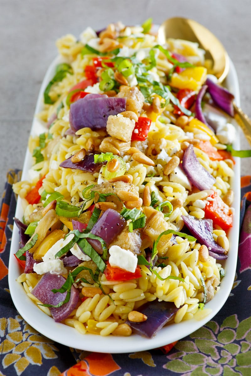Platter of Orzo with Roasted Vegetables
