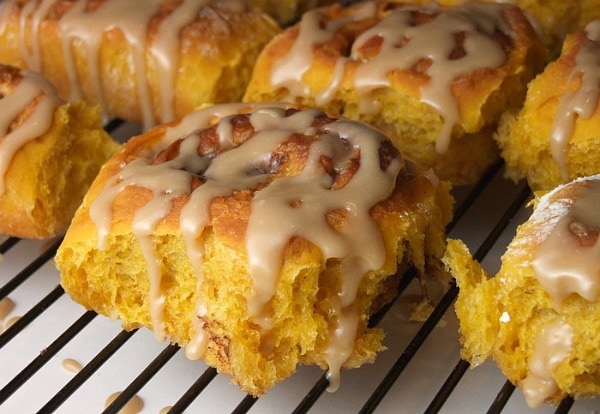 Amish Pumpkin Cinnamon Rolls