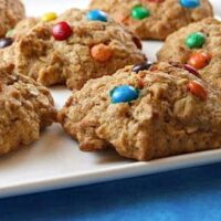 Agave and Honey Oatmeal M&M Cookies