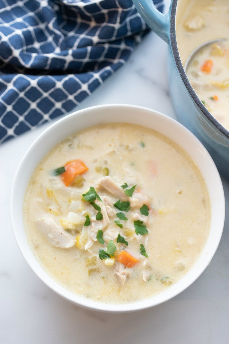 bowl of mexican turkey soup