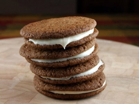 gingersnaps with orange- ginger cream filling