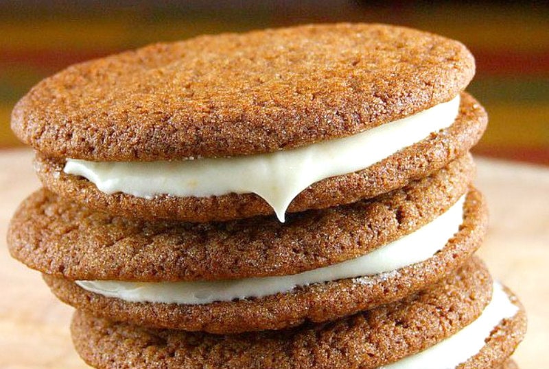 gingersnaps with orange cream filling