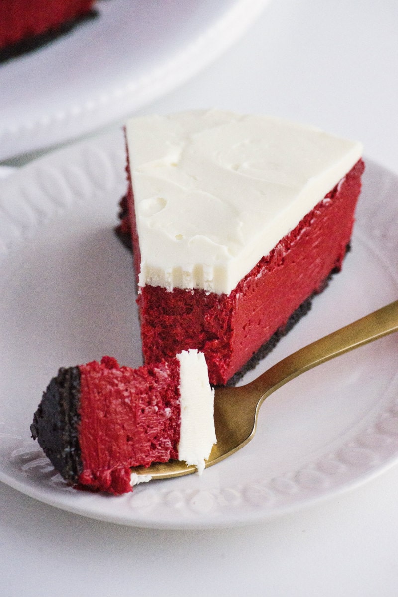 slice of Red Velvet Cheesecake