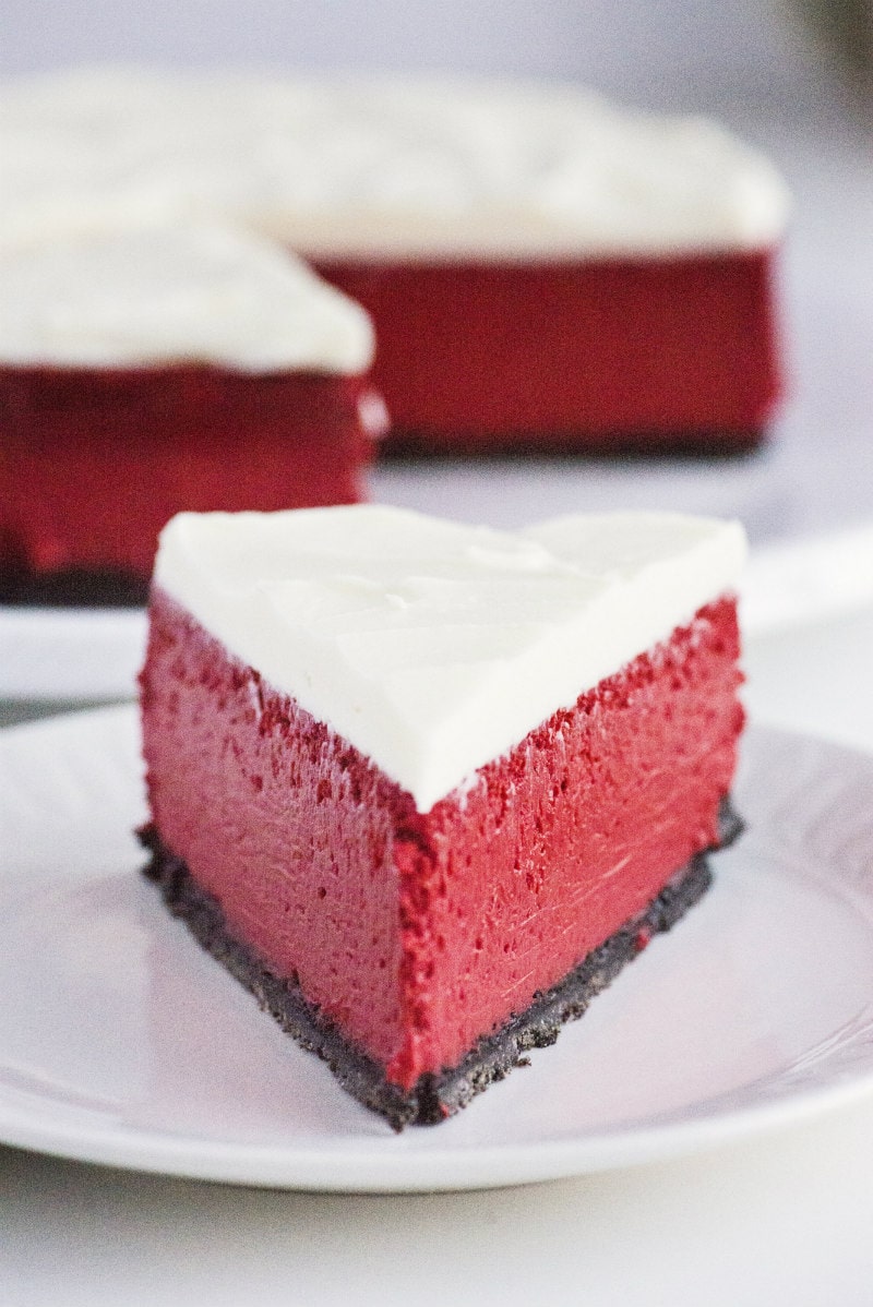 slice of Red Velvet Cheesecake